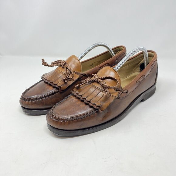 Allen Edmonds Woodstock Men’s Sz 10.5 A Brown Leather Kiltie Loafers Dress Shoes main image 14